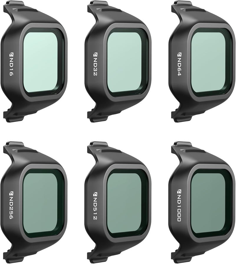 FreeWell مجموعة فلاتر ND 6-pack للاستخدام طوال اليوم لـ DJI Mini 5 Pro – ND16، ND32، ND64، ND256، ND512 و ND1000 – تحكم كامل في الضوء لمشاهد جوية سينمائية - Image 1